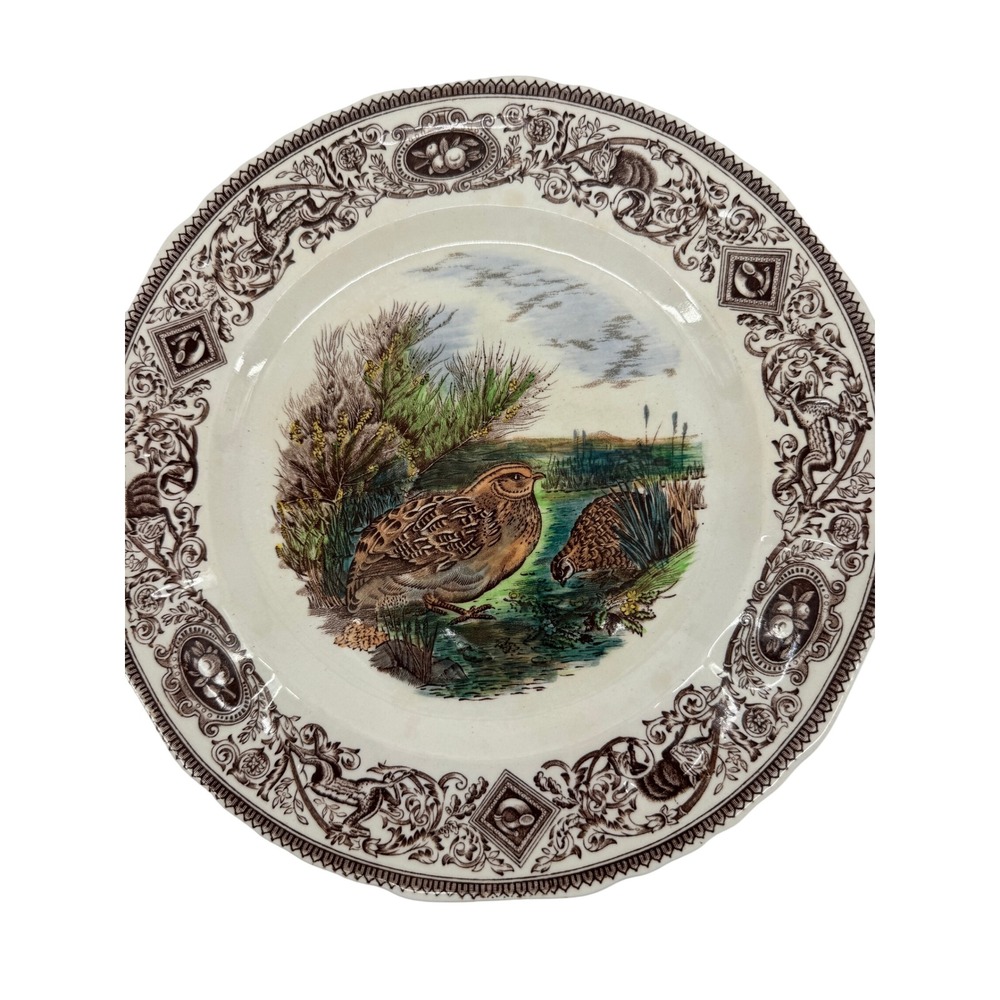 Mason's Game Birds Plate The Quail 10.5" Brown Multicolor English Ironstone